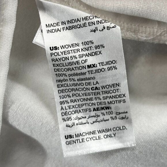Chico's Emori Embroidered Top Size 3 Women's Extra Large Boho Natural - Picture 11 of 14